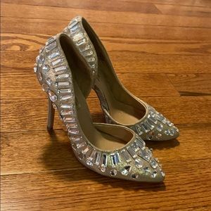 Steve Madden champagne d’orsay pumps with jewels